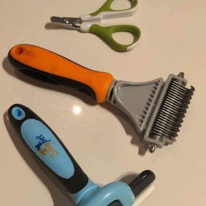 Cat dog pet grooming fur and nail cutting tools set